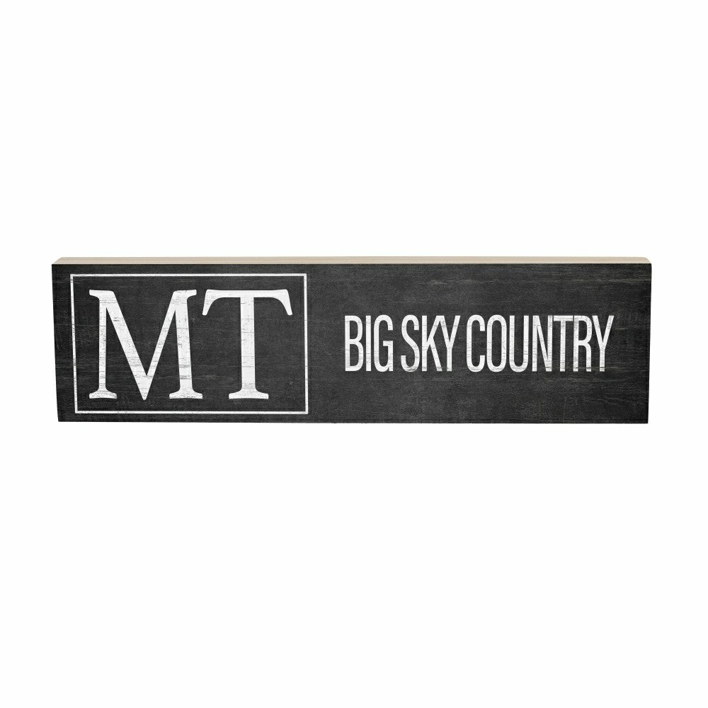 Plow & Hearth State Wooden Mantle Sign Montana 18x5"