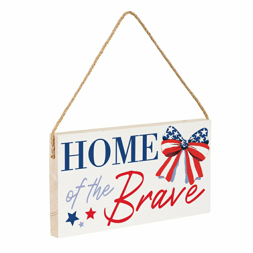 Plow & Hearth Americana Hanging Signs w/rope Landscape (11“x6”)​