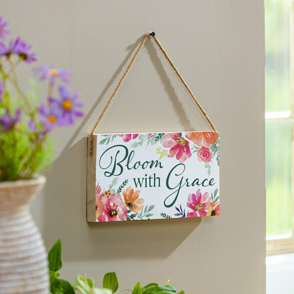 Plow & Hearth Home Coordinates Dandelion Hanging Sign, Hello 11x6"