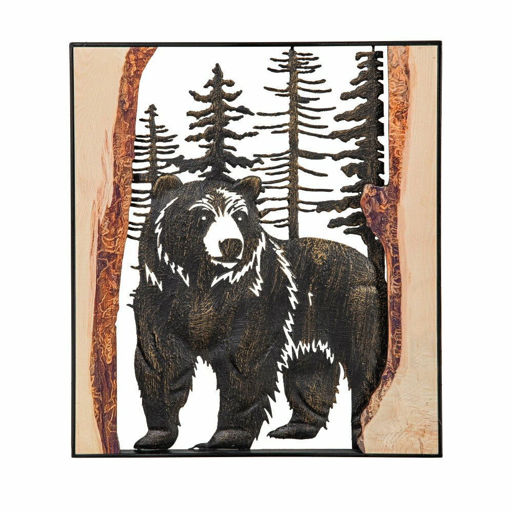 Plow & Hearth Woodland Storybook Indoor Wall Decor, Laser Cut Metal & Wood Wall Art,