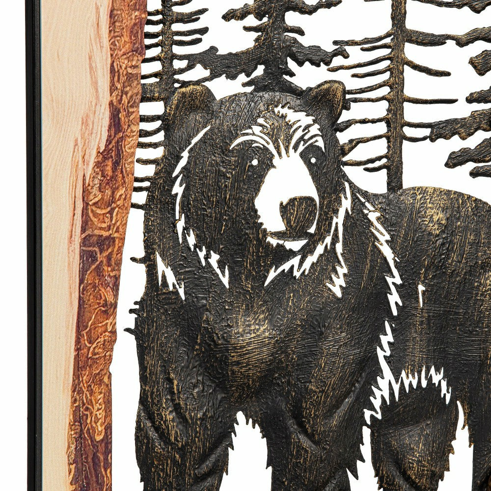 Plow & Hearth Woodland Storybook Indoor Wall Decor, Laser Cut Metal & Wood Wall Art,
