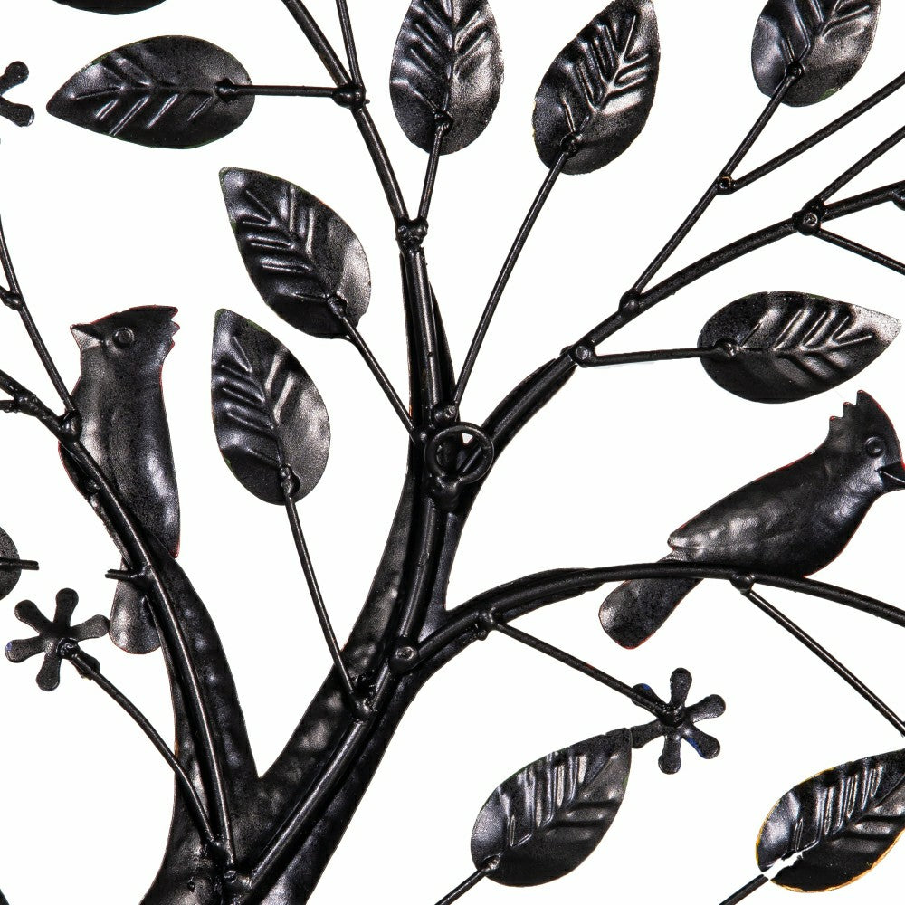 Plow & Hearth Cardinal Heart Tree Metal Wall Art