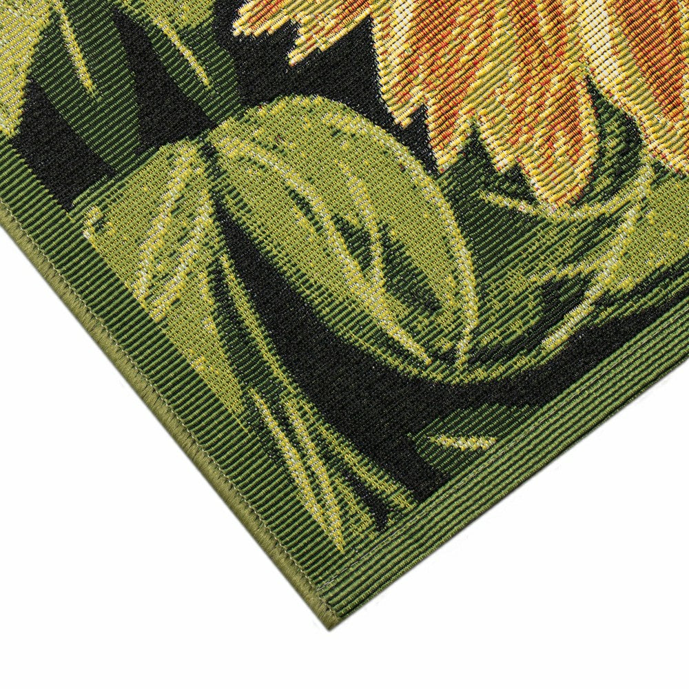 Plow & Hearth Esencia Sunflowers Indoor/Outdoor Rug