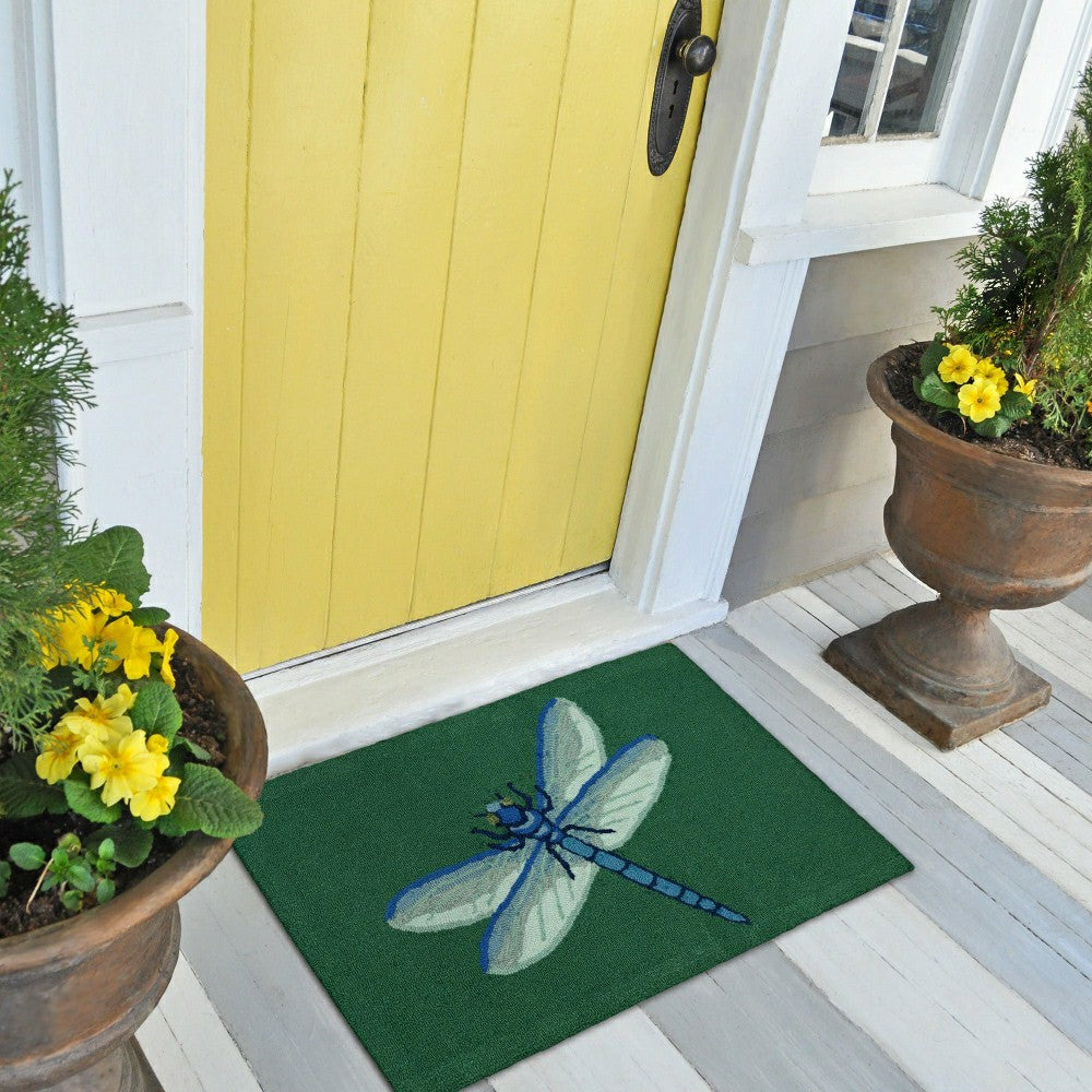 Plow & Hearth Liora Manne Frontporch Garden Dragonfly Indoor/Outdoor Rug