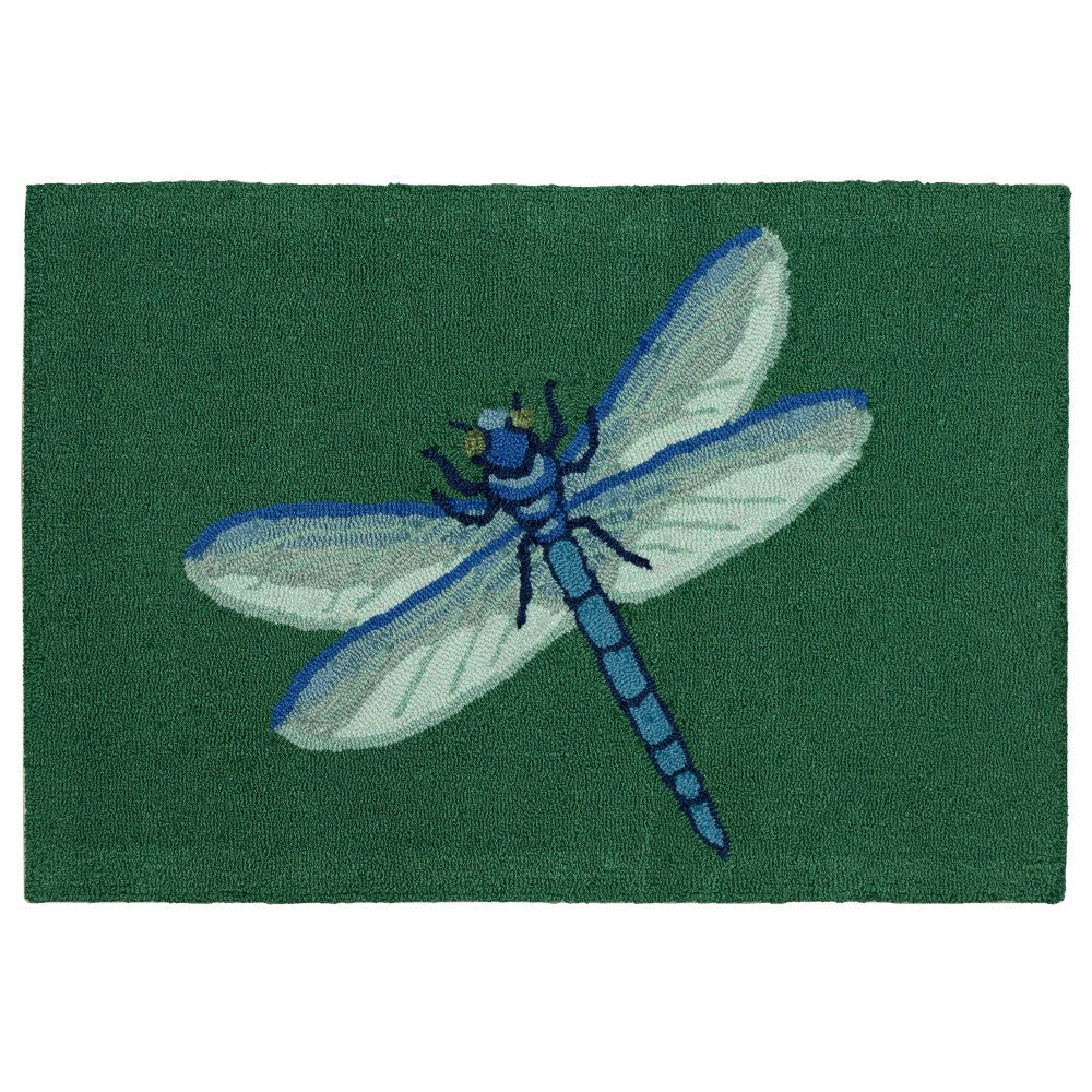 Plow & Hearth Liora Manne Frontporch Garden Dragonfly Indoor/Outdoor Rug