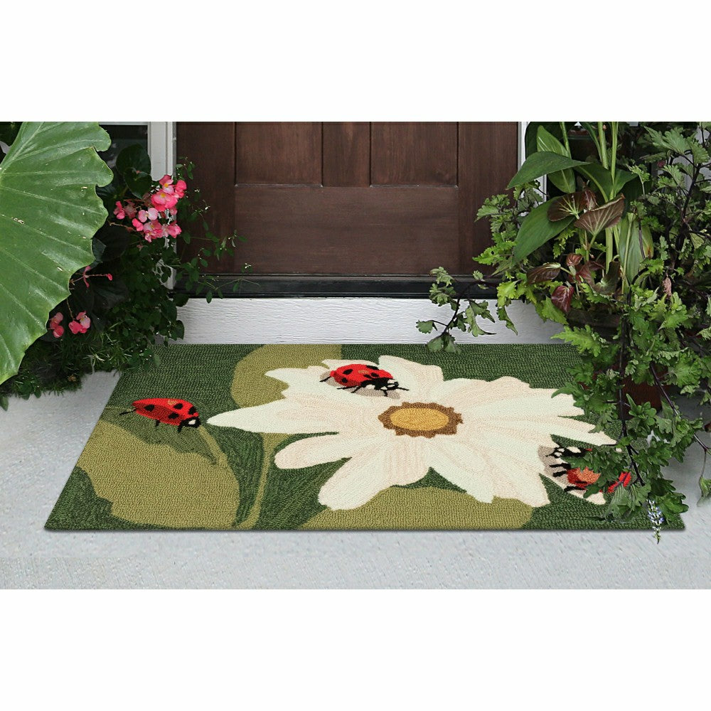 Plow & Hearth Liora Manne Frontporch Ladybugs Indoor/Outdoor Rug
