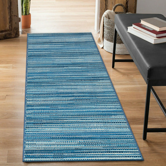 Plow & Hearth Liora Manne Marina Stripes Indoor/Outdoor Area Rug China Blue