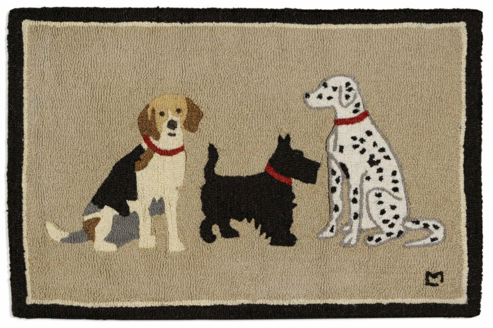 Plow & Hearth Loveable Pets Hooked Wool Rug, 2x3'