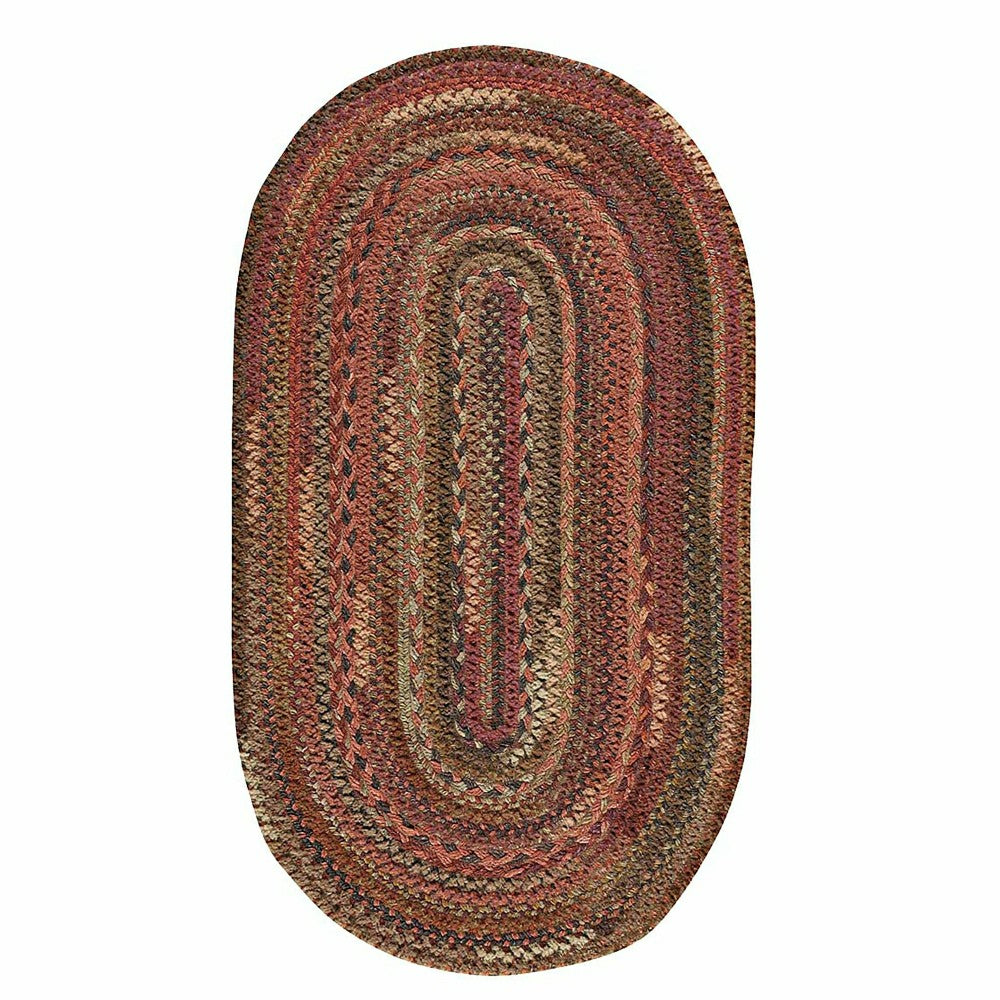 Plow & Hearth Oval Riverview Wool Blend Braided Rug, 24" x 36"
