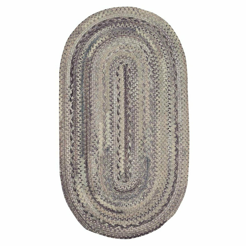 Plow & Hearth Oval Riverview Wool Blend Braided Rug, 24" x 36"