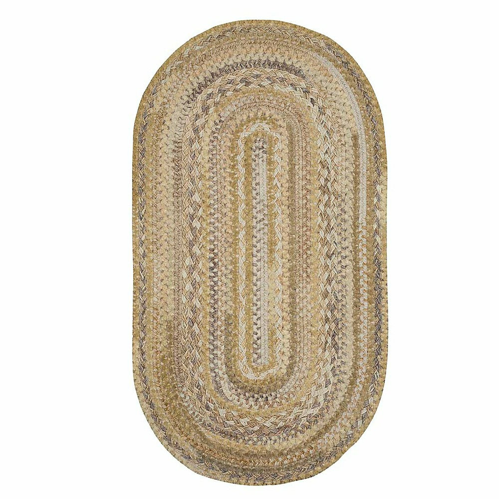 Plow & Hearth Oval Riverview Wool Blend Braided Rug, 24" x 36"