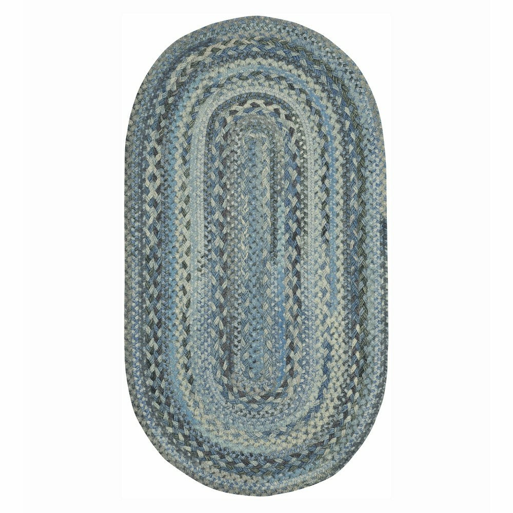 Plow & Hearth Oval Riverview Wool Blend Braided Rug, 24" x 36"