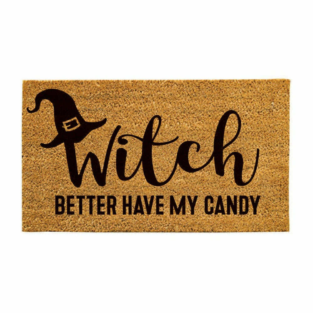 Plow & Hearth Witch Better Have My Candy Coir Doormat, 28"x16"