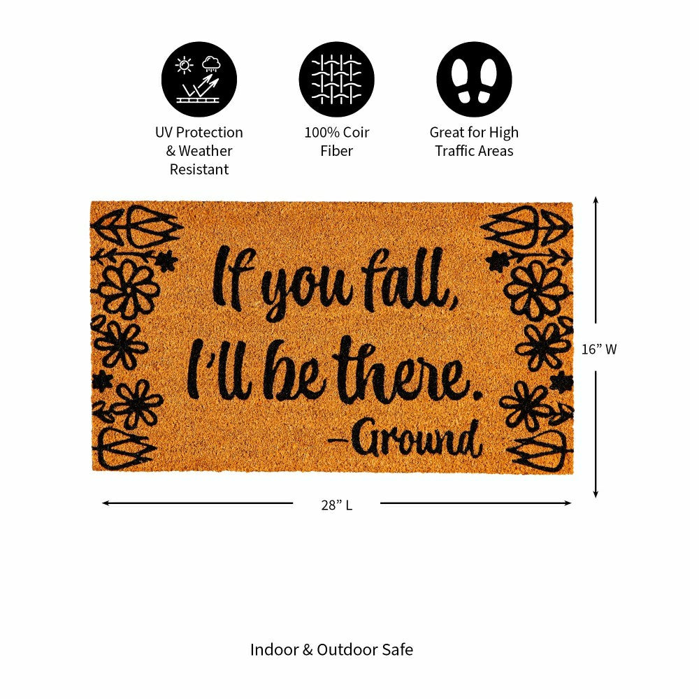 Plow & Hearth If You Fall Coir Mat
