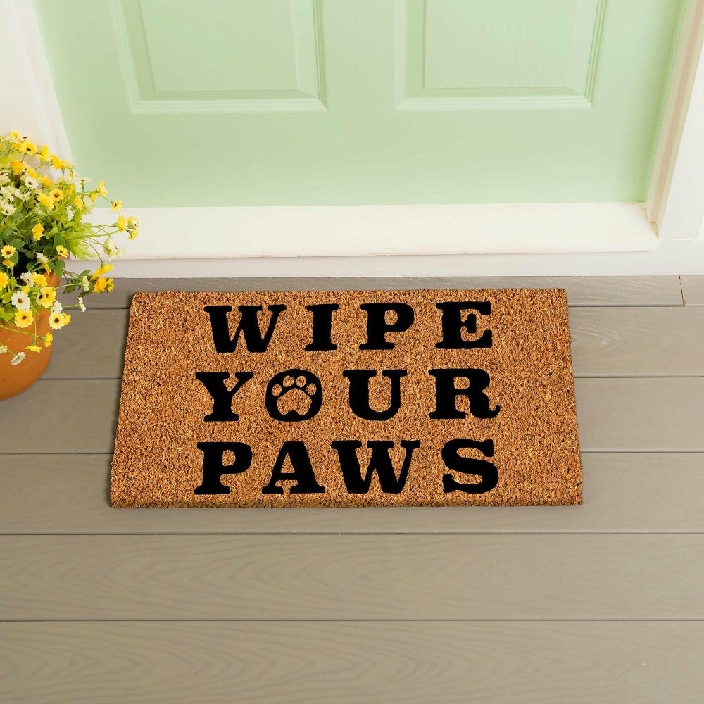 Plow & Hearth Wipe your paws Coir Mat