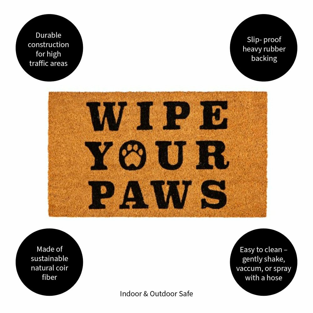Plow & Hearth Wipe your paws Coir Mat