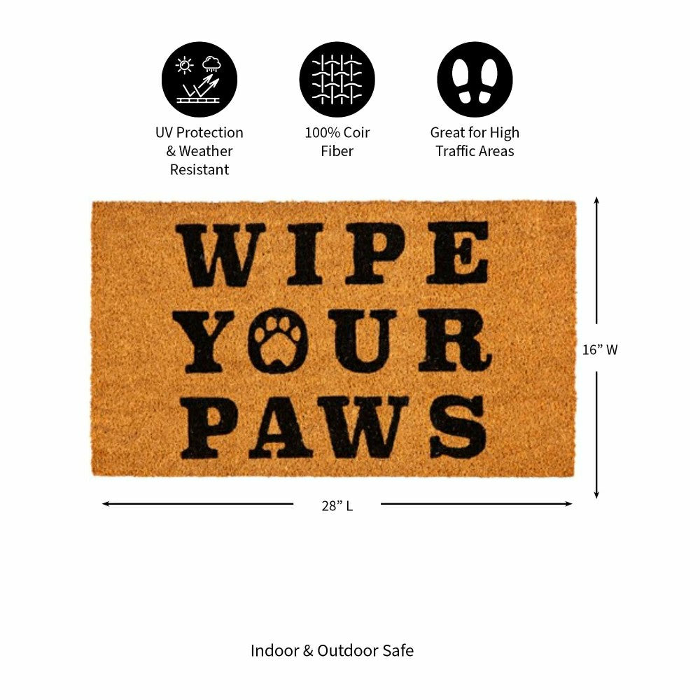 Plow & Hearth Wipe your paws Coir Mat