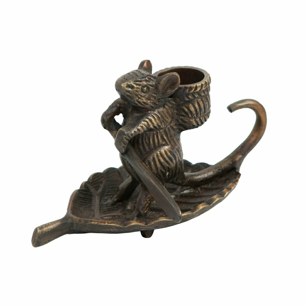 Plow & Hearth Intrepid Mouse Candle Holder