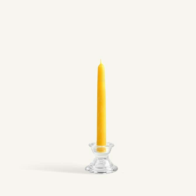 Plow & Hearth Yellow Beeswax Candles - 8 inch - 4 Pack