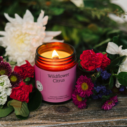 Plow & Hearth Wildflower Citrus Jar Candle