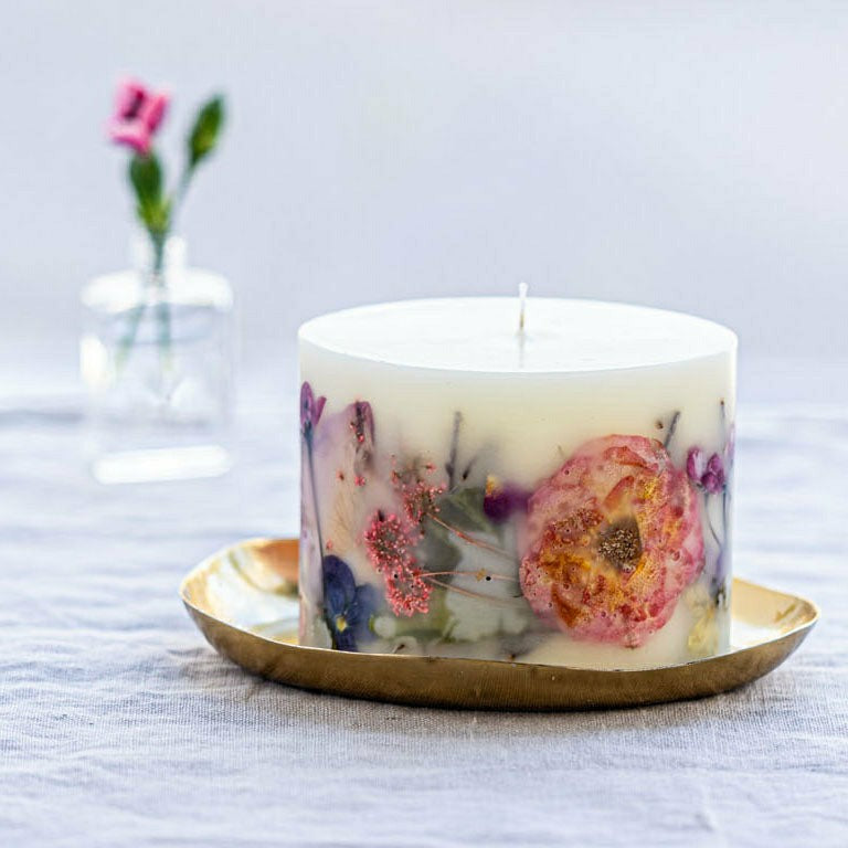 Plow & Hearth Petite Botanical Candle - Blushing Rosewood