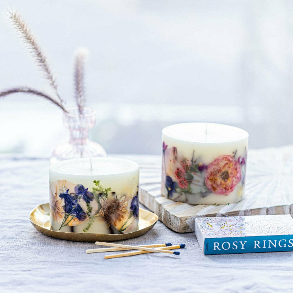 Plow & Hearth Petite Botanical Candle - Blushing Rosewood
