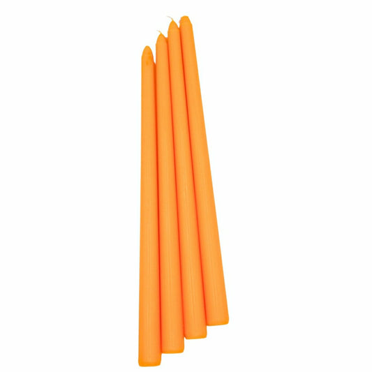 Plow & Hearth 24 Extra Tall Warm Pumpkin Spice Taper Candle - 6 Packs of 4