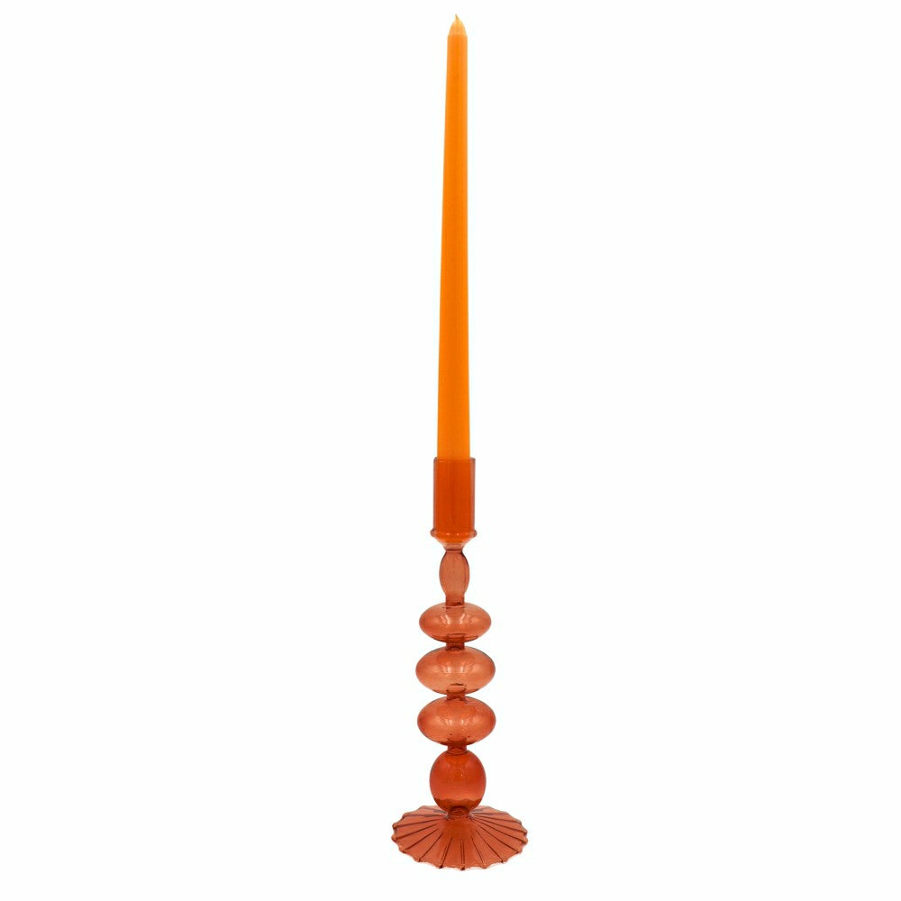 Plow & Hearth 24 Extra Tall Warm Pumpkin Spice Taper Candle - 6 Packs of 4