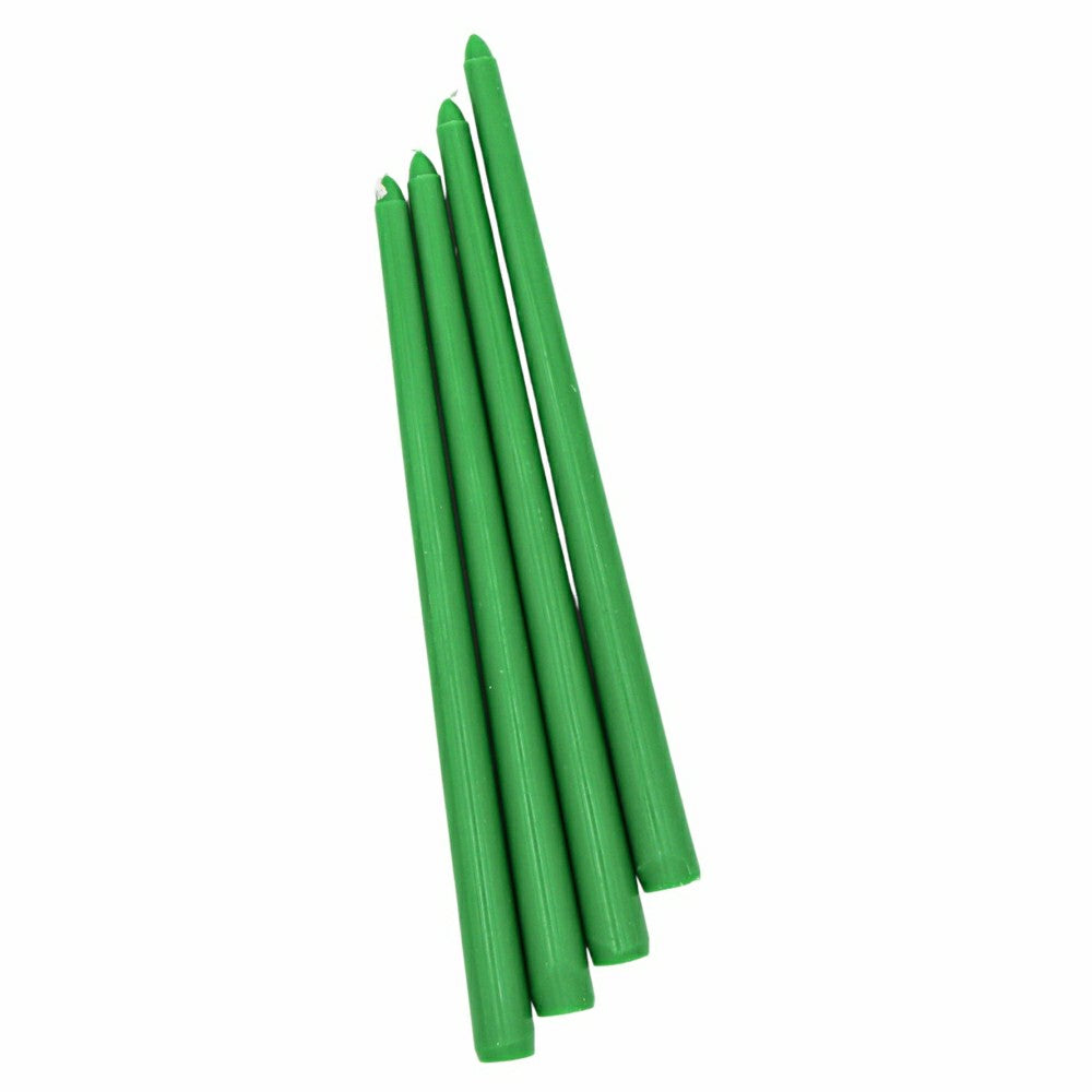 Plow & Hearth 24 Extra Tall Grass Green Taper Candle - 6 Packs of 4
