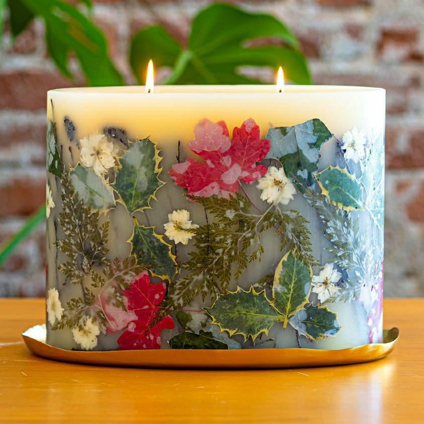 Plow & Hearth Centerpiece Botanical Candle - Forest