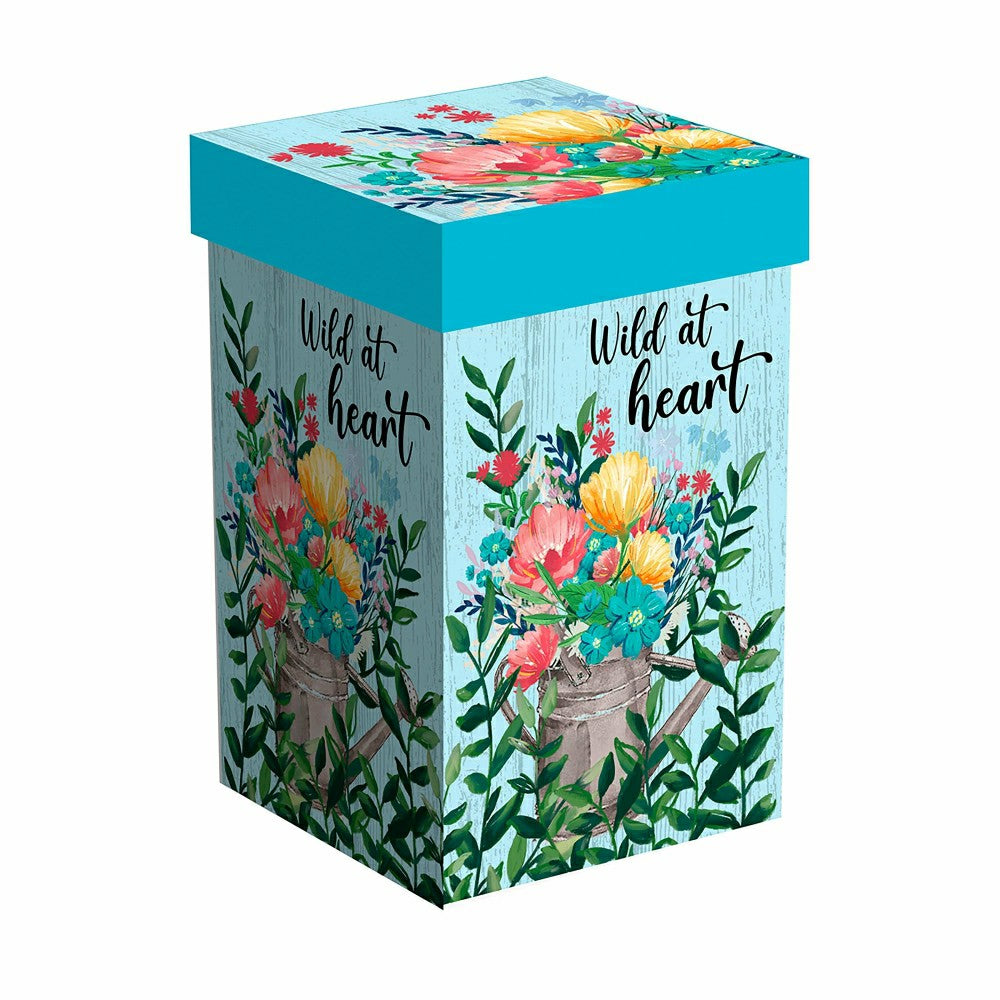 Plow & Hearth Wild At Heart Watering Can Ceramic Perfect Cup, 17oz, Gift Box