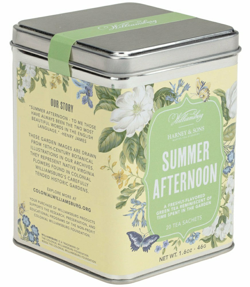 Plow & Hearth Williamsburg Summer Afternoon Tea, Tin of 20 Sachets