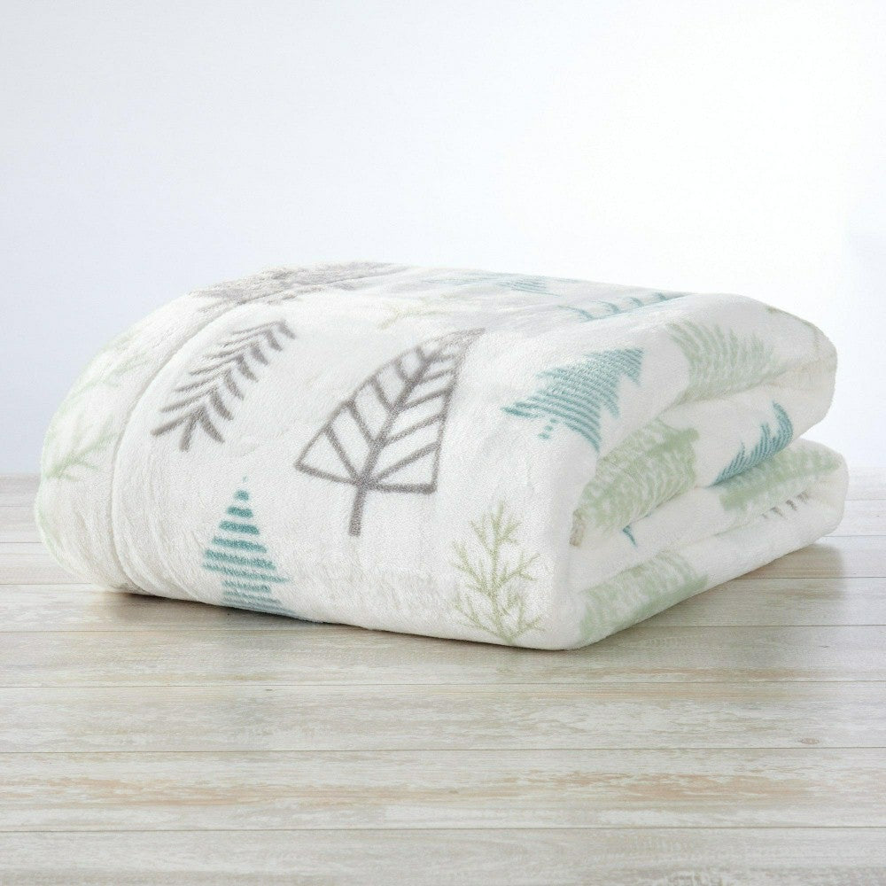 Plow & Hearth Velvet Plush Sherpa Luxury Bed Blanket - Kinsley Collection