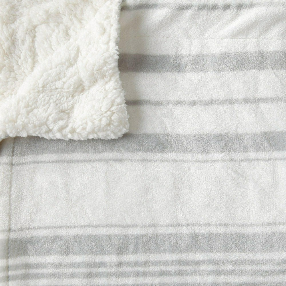 Plow & Hearth Velvet Plush Sherpa Luxury Bed Blanket - Kinsley Collection