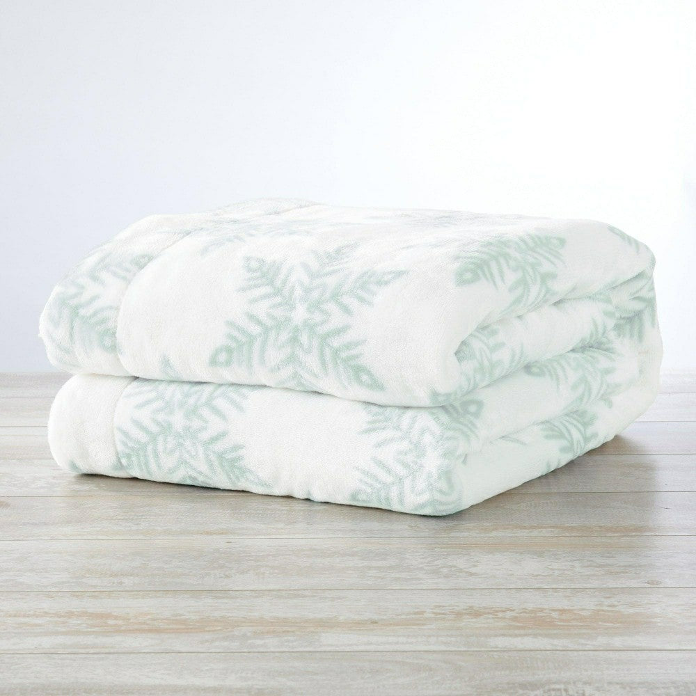 Plow & Hearth Velvet Plush Sherpa Luxury Bed Blanket - Kinsley Collection