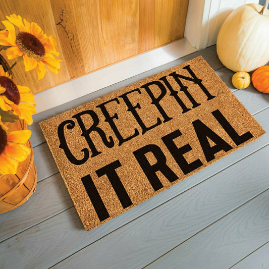 Plow & Hearth Creepin It Real Coir Doormat, 28"x16"