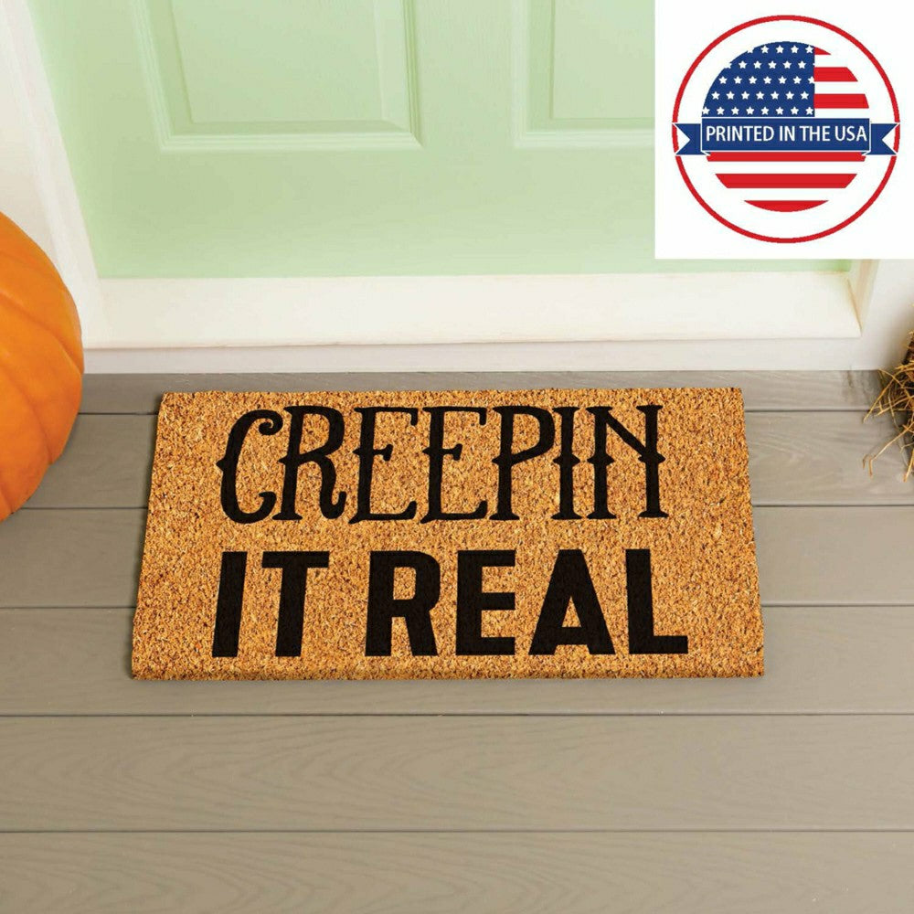 Plow & Hearth Creepin It Real Coir Doormat, 28"x16"