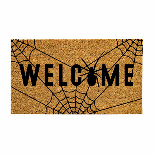 Plow & Hearth Spider Welcome Coir Doormat, 28"x16"