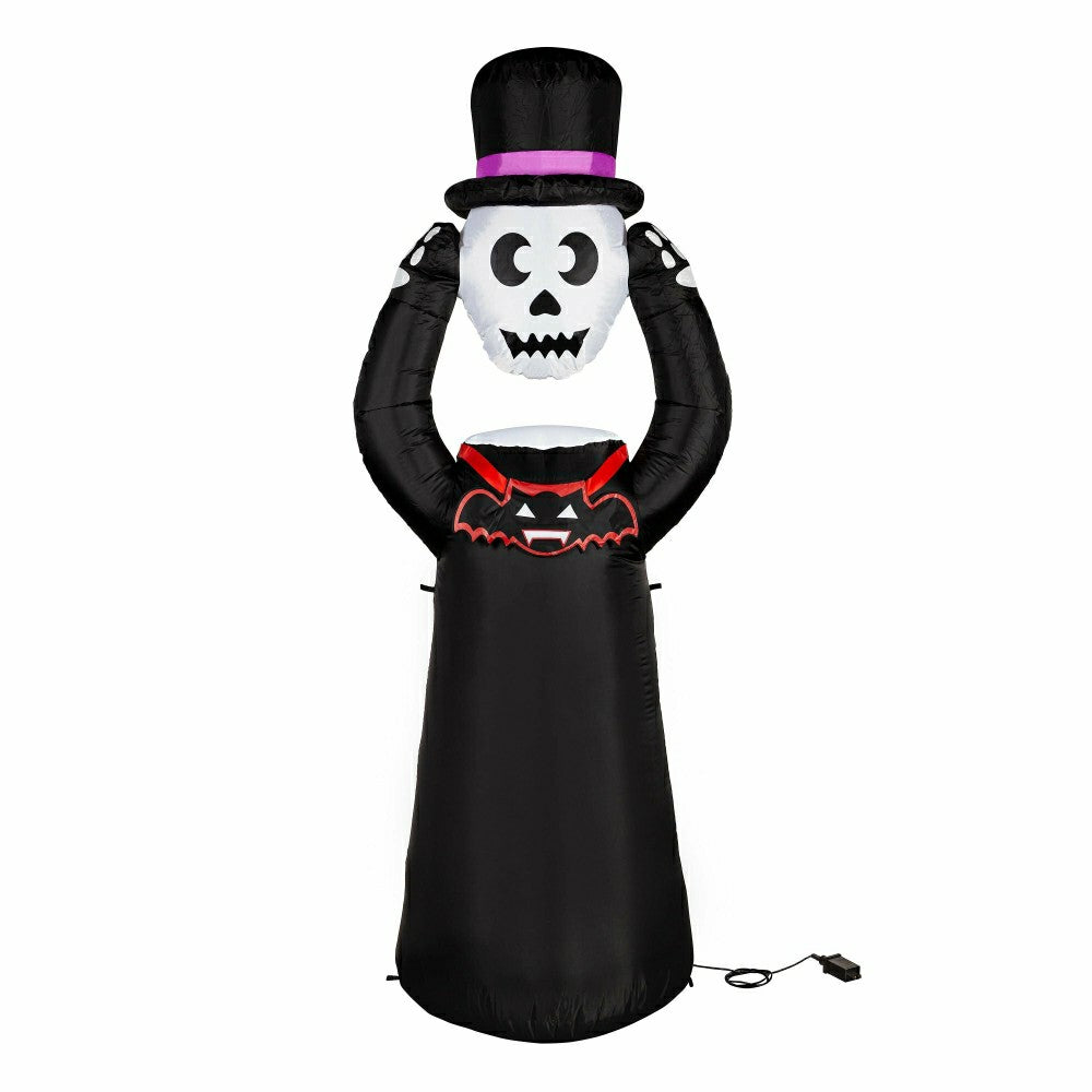 Plow & Hearth Lighted Headless Skeleton Halloween Inflatable