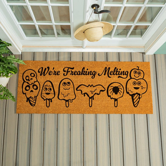 Plow & Hearth Summerween We're Freaking Coir Mat, 60"x24"