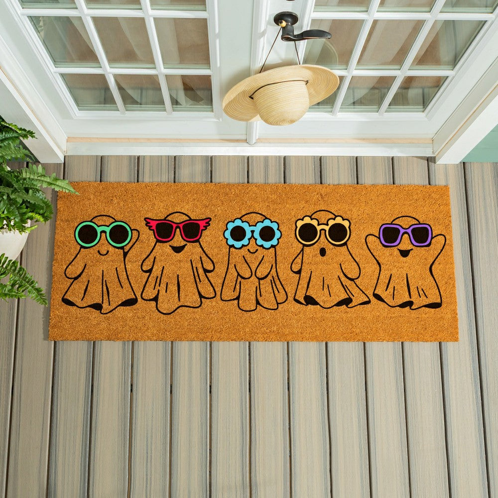 Plow & Hearth Summerween Creep it Real Coir Mat, 60"x24"