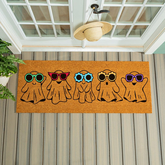 Plow & Hearth Summerween Creep it Real Coir Mat, 60"x24"