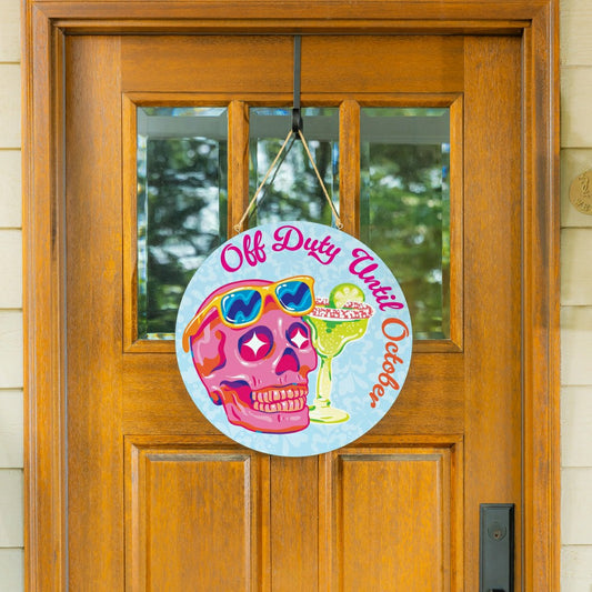 Plow & Hearth Summerween Off Duty, 18" Door Décor