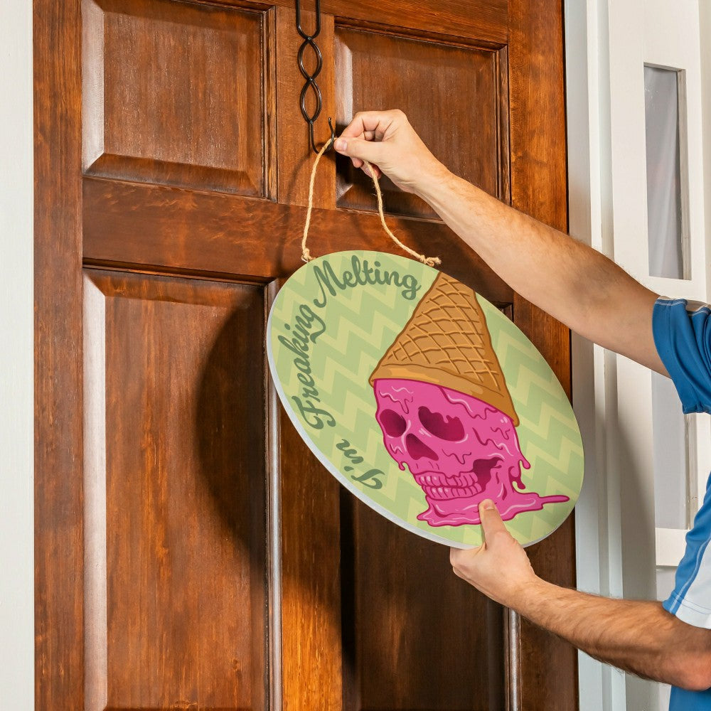 Plow & Hearth Summerween I'm Freakin' Melting, 18" Door Décor