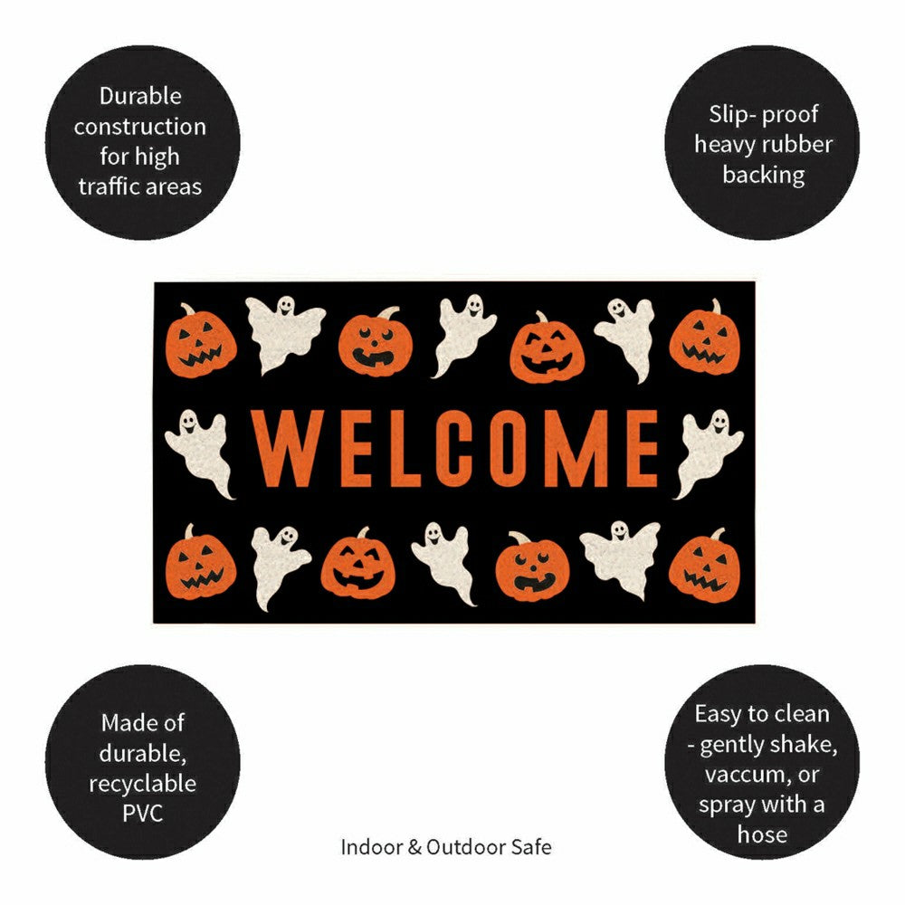 Plow & Hearth 28" x 16" PVC Trapper Mat, Welcome
