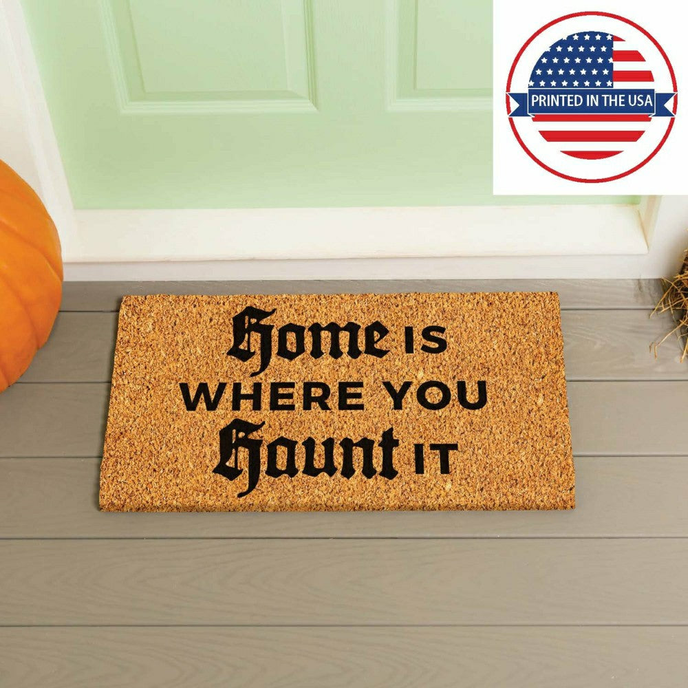 Plow & Hearth Home is Where You Haunt It Coir Doormat, 28"x16"
