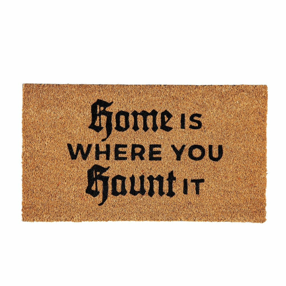 Plow & Hearth Halloween Greeting Coir Mat, Home Is Where You Haunt Is
