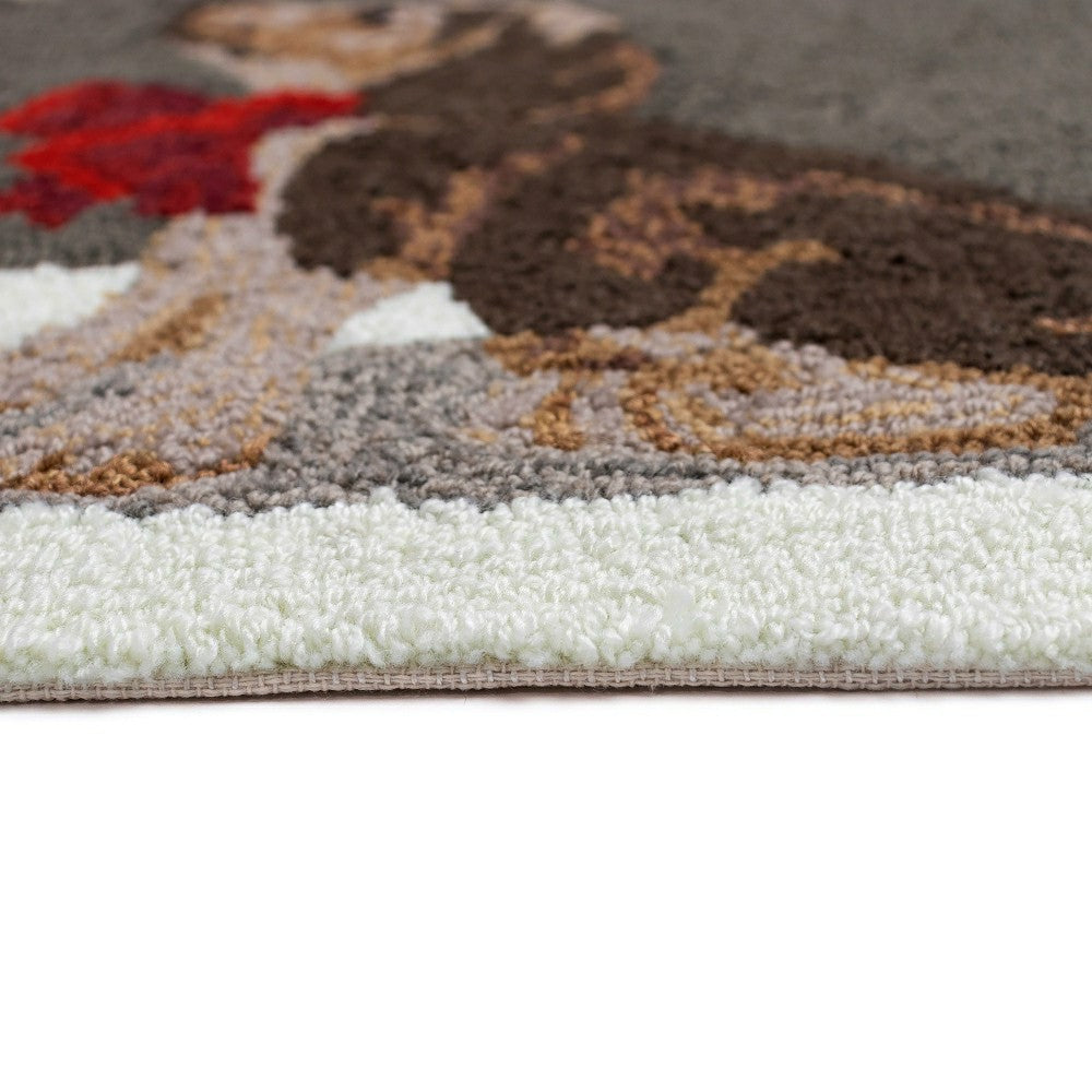 Plow & Hearth Indoor/Outdoor Hand-Hooked Good Dog Accent Rug, 20" x 30"