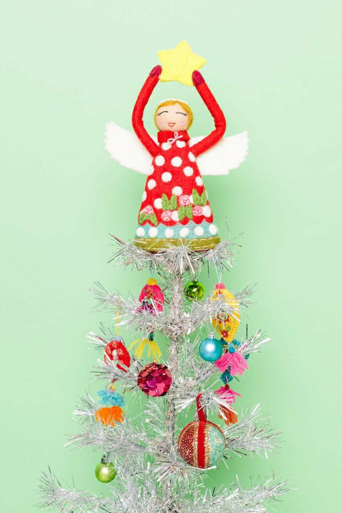 Plow & Hearth Angel Tree Topper - Joy