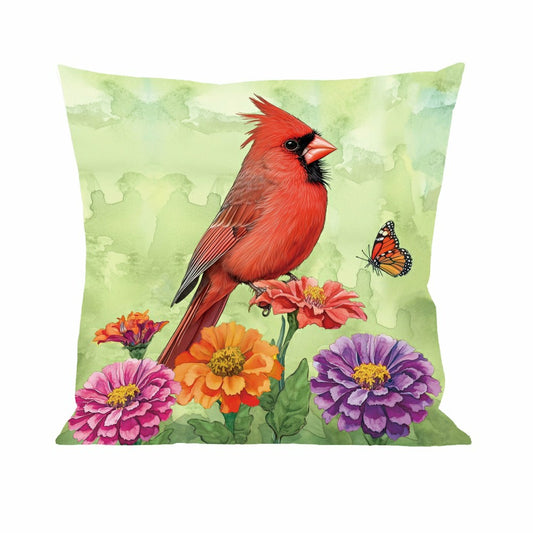 Plow & Hearth Spring Cardinal Time Pillow Cover